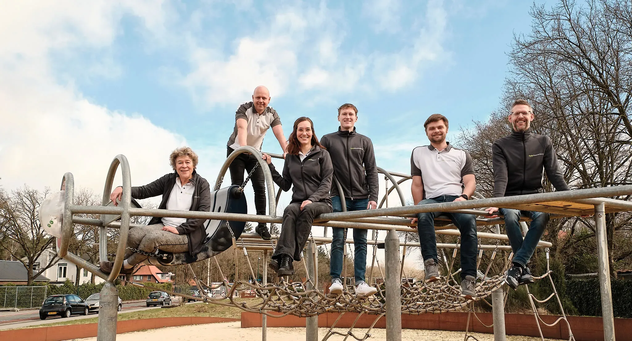 Team FysioSoesterberg op de speeltuin